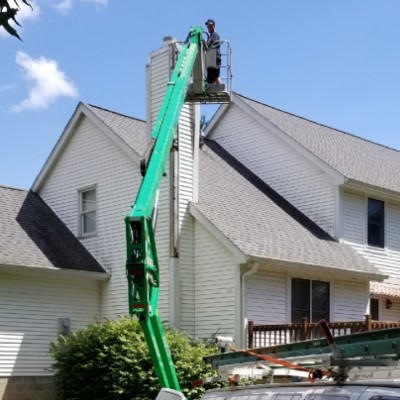 Using another lift for tough chimney placement
